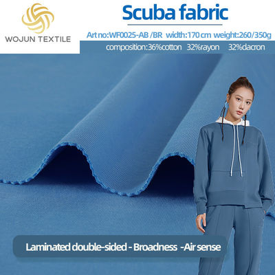 Good price Two Sided Scuba Knitting Fabric , Solid Breathable 100 Cotton Terry Fabric online