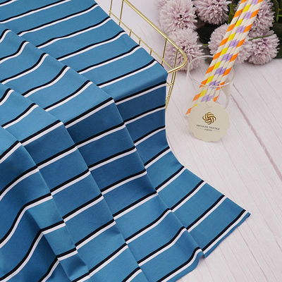 Good price Summer Mercerized Cotton Fabric 200g 170cm Breathable Striped Shirt Material online