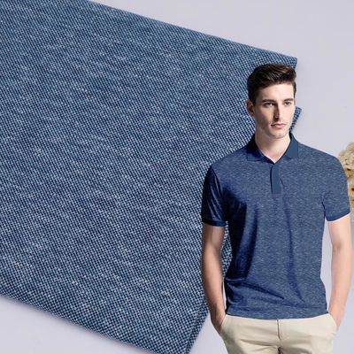 Good price Skin Friendly Cotton Pique Fabric 21S 190gsm Wearproof Combed Stretch Texture online