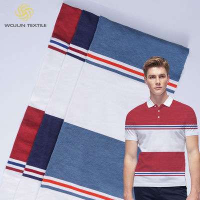 Good price Breathable Cotton Pique Fabric Double Yarn Knitted Texture 185cm WJ-402-19520 online