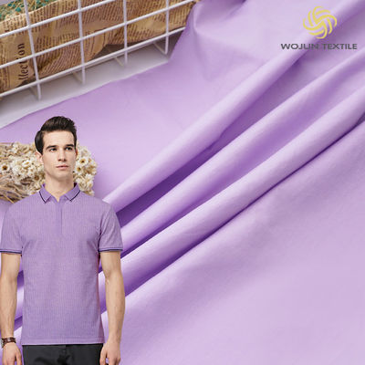 Good price Mercerized Polo Shirt Cotton Fabric Breathable Solid Gloss Knitted Material online