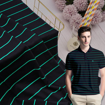 Good price Knitted Mercerized Cotton Fabric , Yarn Dyed 60S Cotton Striped Fabric online