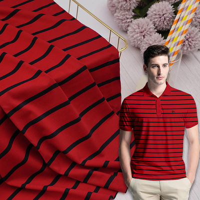 Good price Breathable Mercerized Cotton Fabric Striped Yarn Dyed For Polo Shirt online