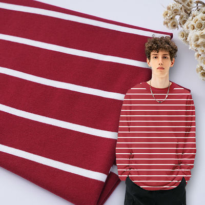 Good price Moisture Wicking Lycra Cotton Stripe Fabric Cotton Ribbed Fabric For Shirt online