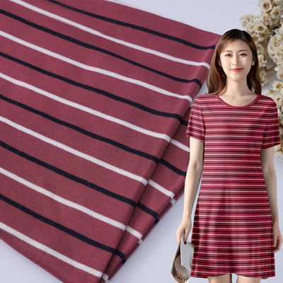 Good price Lenjing Modal Striped Knit Fabric For Casual Wear Environmentally Friendly online