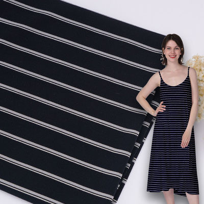 Good price Hygroscopic Smooth Clean Lenjing Modal Striped Knit Fabric For Casual Wear online