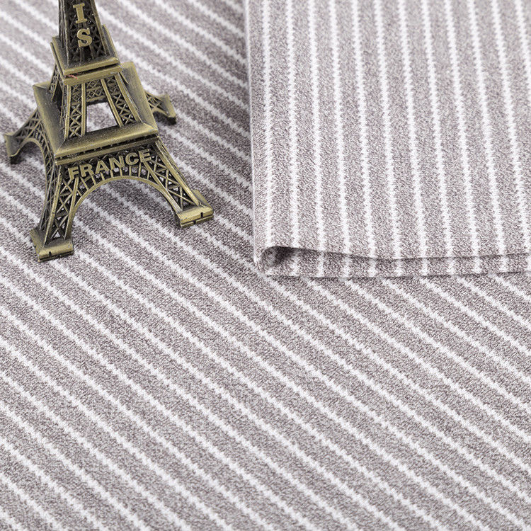 Breathable Pique Knit Fabric , Multi Color Spring Striped T Shirt Fabric