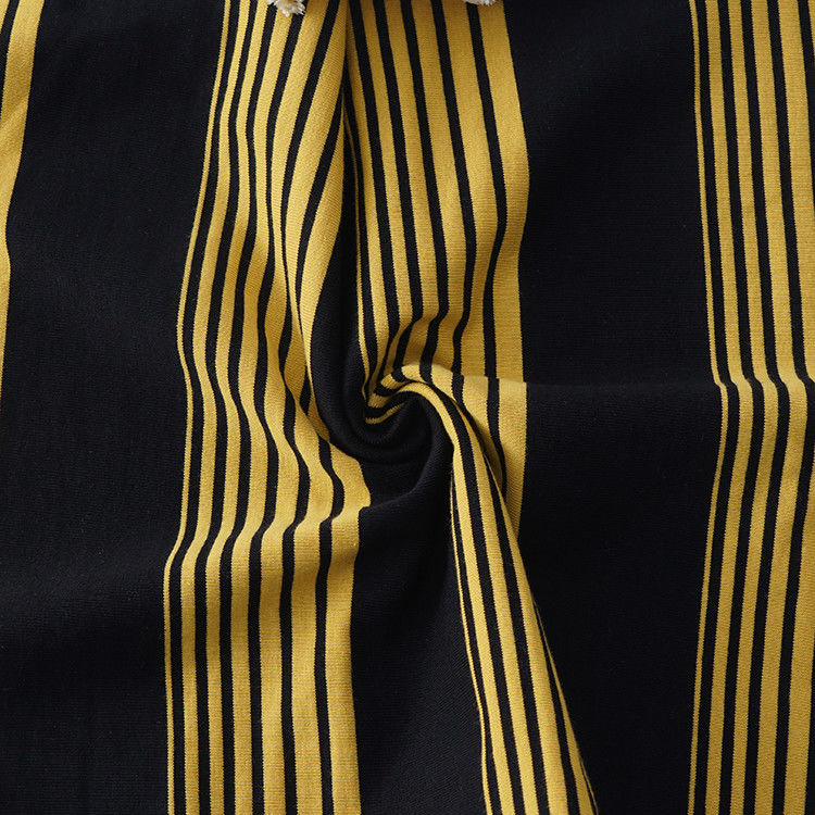 Yarn Dyed Stripe And Double Yarn High Quality Single Jersey Fabric For Polo Shirt