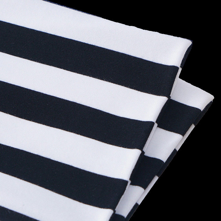 Hot Shell Striped Material Fabric Pure Cotton Uniform Fringe For T-Shirt