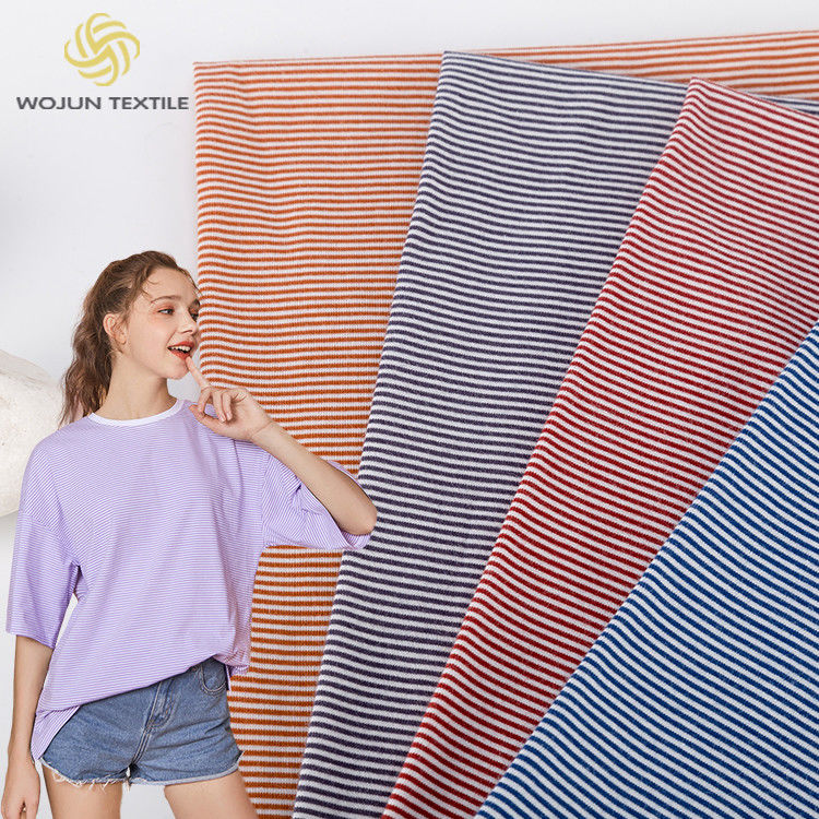 Multi Colored Striped Cotton Fabric Yarn Dyed Breathable Antibacterial Material