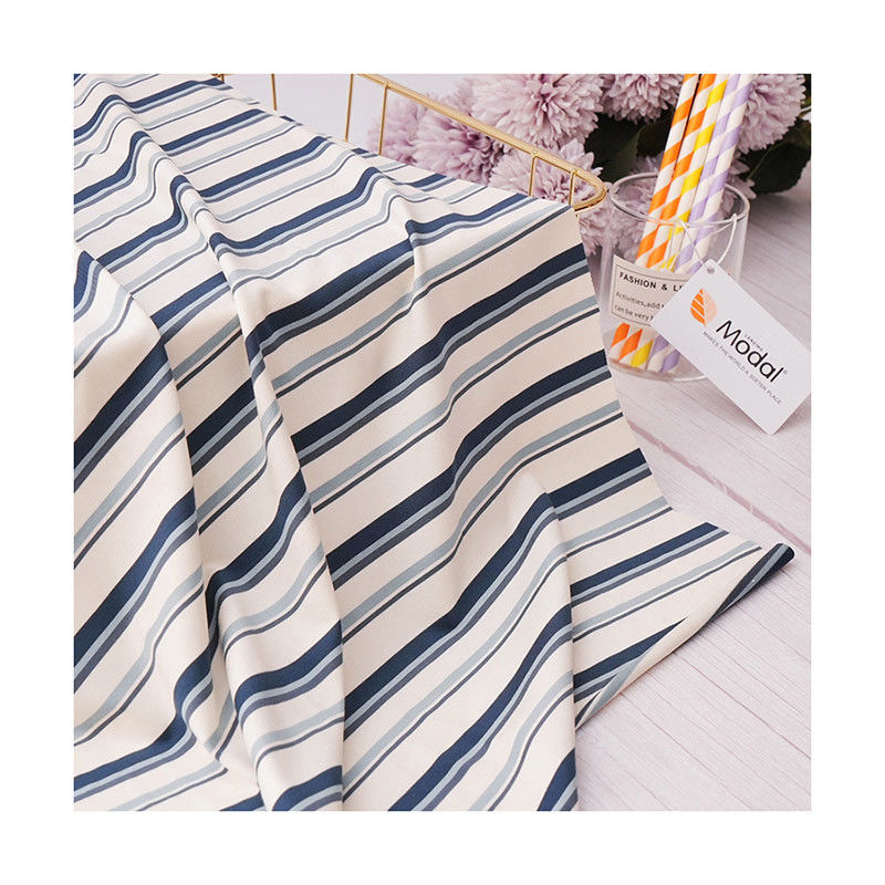 Madal Fabric Hygroscopic And Comfortable Anti-Pilling Striped Material Fabric For Casual Wear