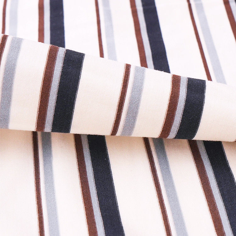Madal Fabric Hygroscopic And Comfortable Anti-Pilling Striped Material Fabric For Casual Wear