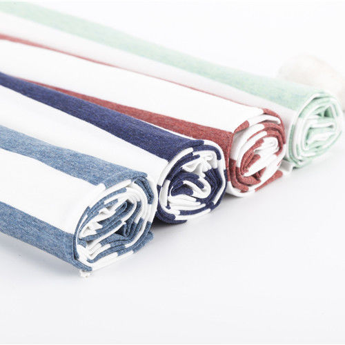 Durable Striped Textured Fabric , Combed 175cm Color Stripe Fabric