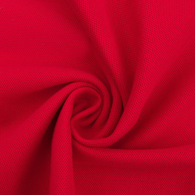 Solid Color Cotton Pique Fabric 26S Waterproof Stretch Combed Material