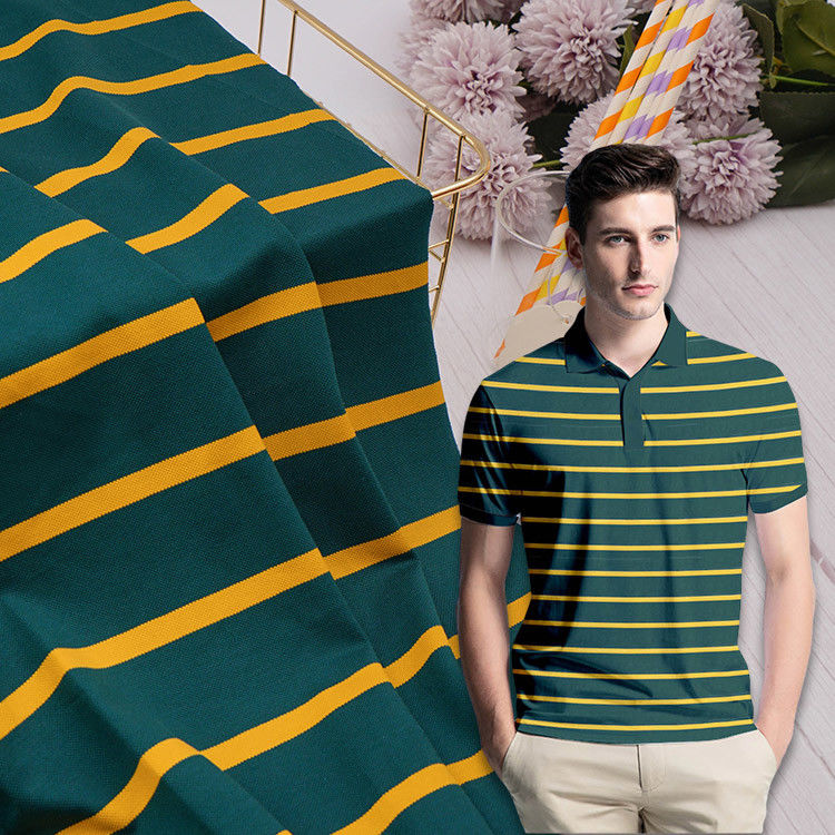 Breathable And Shiny Stylish And Skin-Friendly Mercerized Cotton Pique Knit Fabric For Polo Shirt