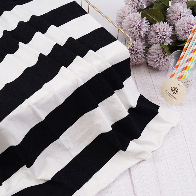 Pure Cotton Double Yarn Custom Single Jersey Fabric Plain Weave For T - Shirt