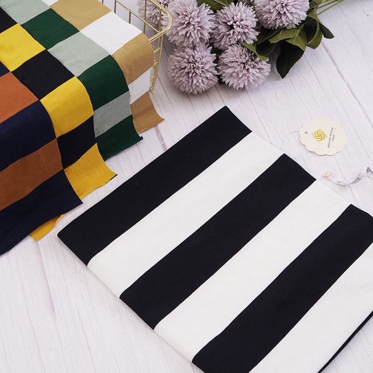 Pure Cotton Double Yarn Custom Single Jersey Fabric Plain Weave For T - Shirt
