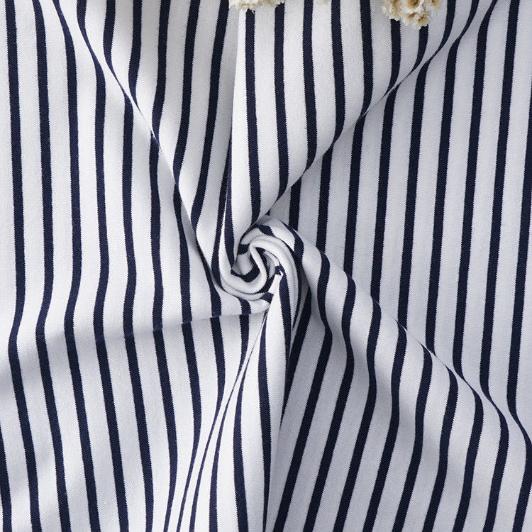 Pure Cotton Sweat Absorbing Striped Knit Fabric For T - Shirt Breathable And Healthy