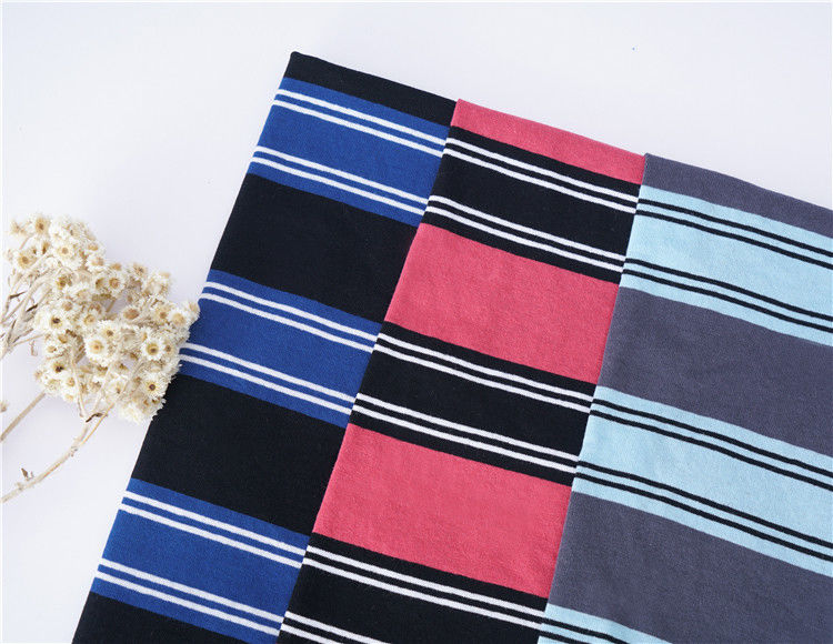 Skin-Friendly Pure Cotton And Linen Sweat Absorbent Striped Material Fabric For Casual Shirt