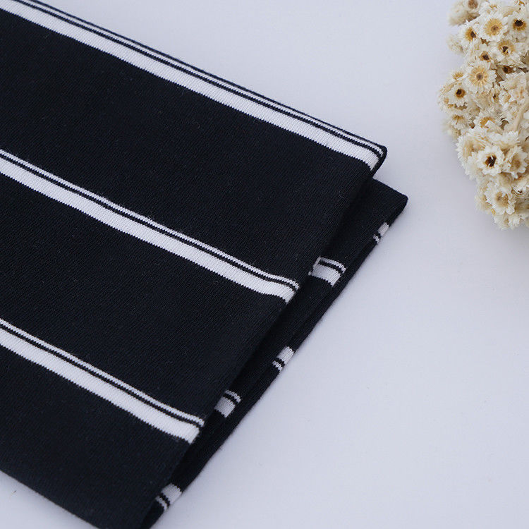 Durable Yarn Pure Cotton And  Breathable Absorbent Striped Material Fabric For  Sportswear