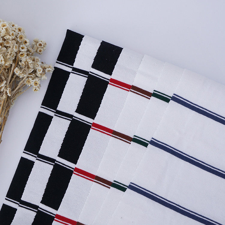 Durable Yarn Pure Cotton And  Breathable Absorbent Striped Material Fabric For  Sportswear
