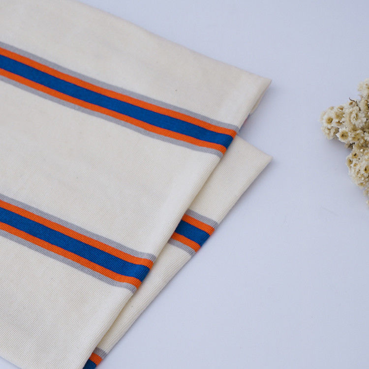 Moisture-Absorbent And Breathable ​And And  Lycra Cotton Striped Cotton Fabric For T-Shirt
