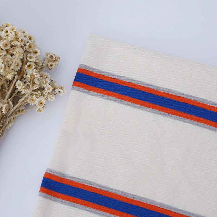 Moisture-Absorbent And Breathable ​And And  Lycra Cotton Striped Cotton Fabric For T-Shirt