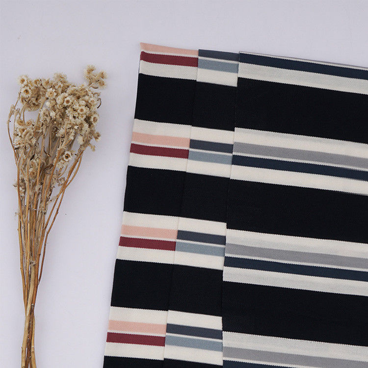Healthy And Soft Stiff Breathable Refreshing Lenjing Modal ​Striped Material Fabric For Polo Shirt