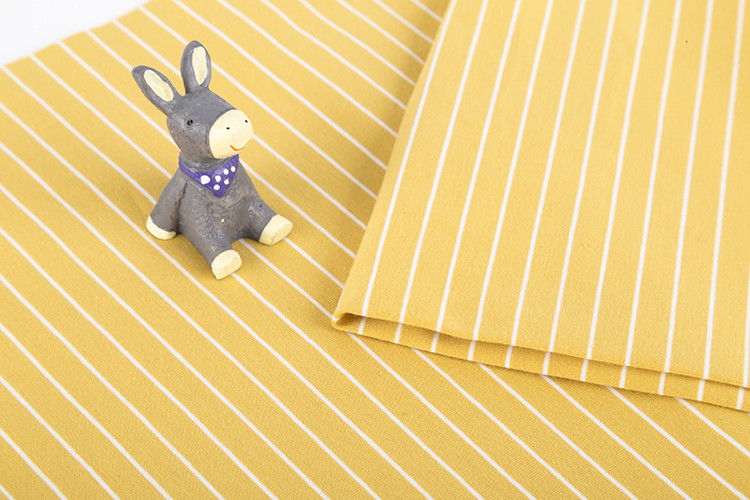 Fashionable Comfortable Plain Jersey Striped Cotton Fabric For T - Shirt Skin Friendly