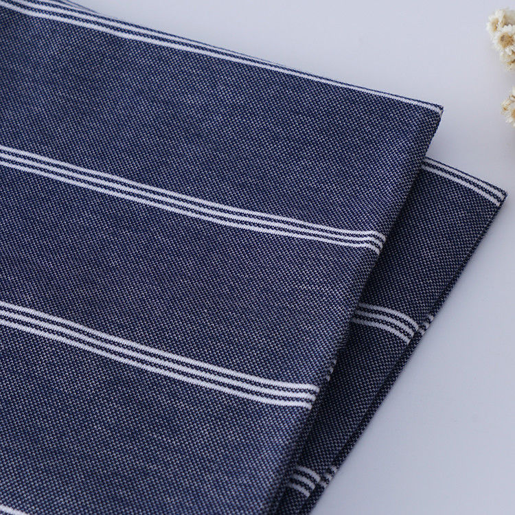 Breathable And Fashionable Comfortable Cotton Feel Striped Knit Fabric For Casual Tops