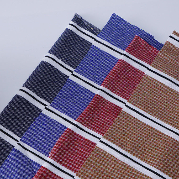 Natural Feeling And Good Texture Comfortable Striped Knit Fabric For Polo Shirt