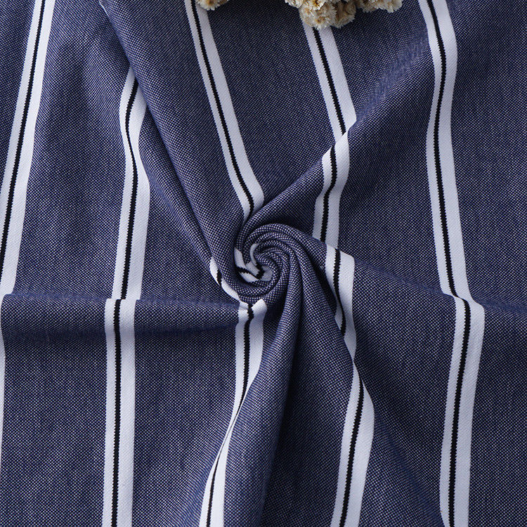 Natural Feeling And Good Texture Comfortable Striped Knit Fabric For Polo Shirt