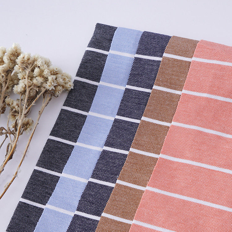 Comfortable And High-End Durable Moderate Elasticity Striped Knit Fabric For Polo Shirt