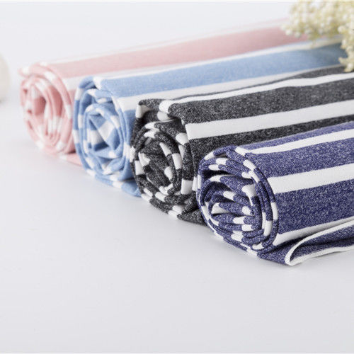 Clear Texture And Stylish High Quality Cotton Feel Striped Knit Fabric For T-Shirt