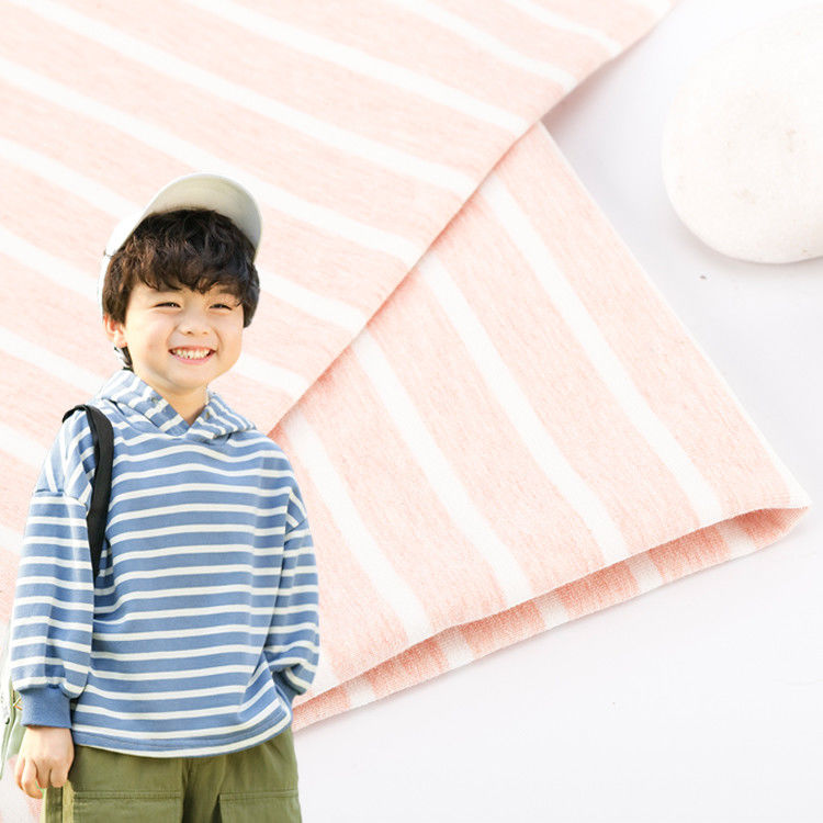 Good Texture And Stylish Strong And Wear-Resistant  Striped Knit Fabric For French Terry