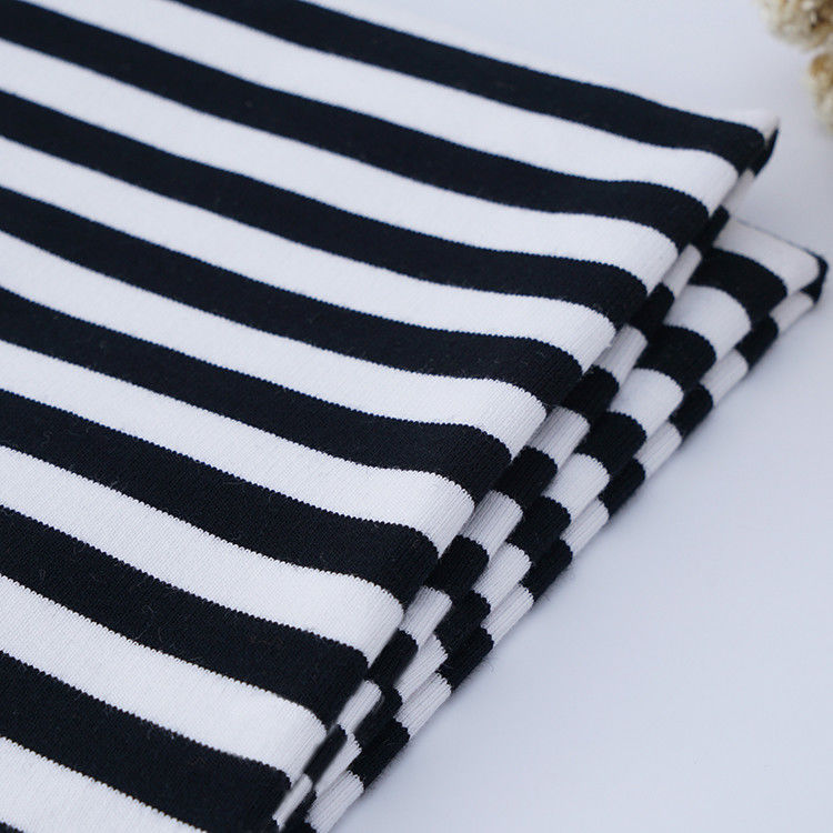 Durable And Easy To Care For Breathable And Elastic Striped Cotton Fabric For Hoddie