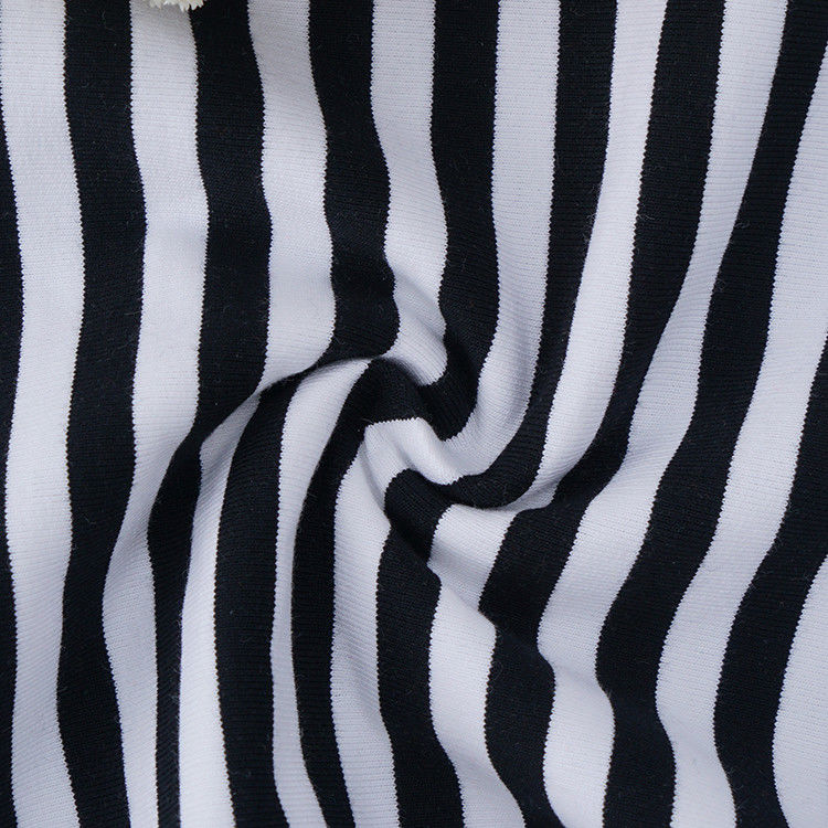 Durable And Easy To Care For Breathable And Elastic Striped Cotton Fabric For Hoddie