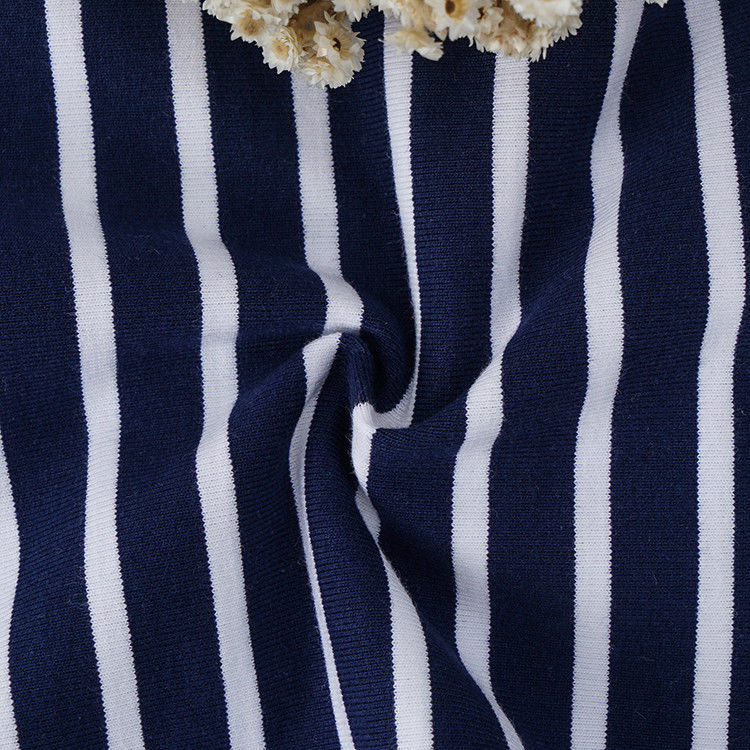Support Customization And Skin-Friendly Comfortable Striped Knit Fabric For French Terry