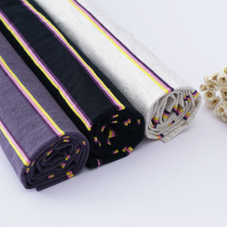 Pure Cotton And Skin-Friendly Healthy Breathable Striped Knit Fabric For T-Shirt