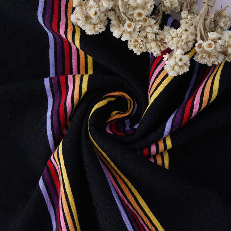 Healthy And Skin-Friendly Wear-Resistant Pure Cotton ​Striped Material Fabric For T-Shirt