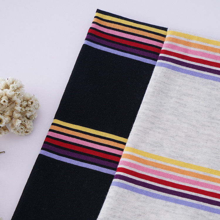 Healthy And Skin-Friendly Wear-Resistant Pure Cotton ​Striped Material Fabric For T-Shirt
