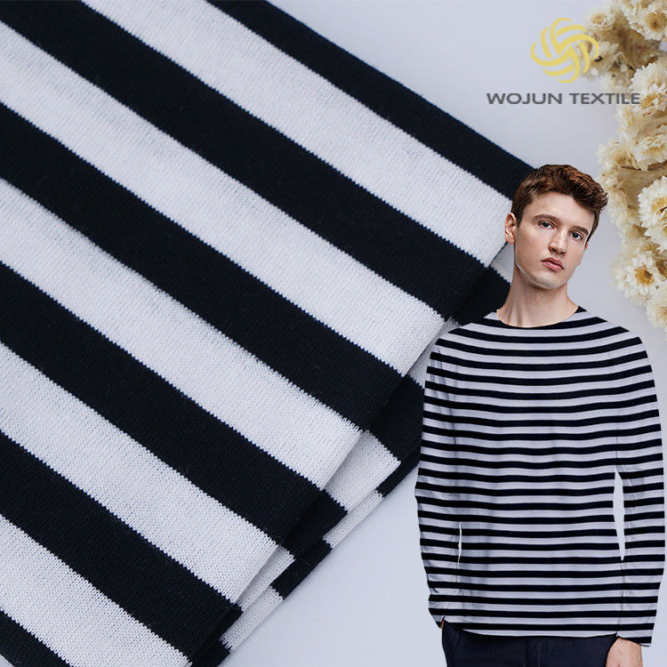Breathable, Moisture-Absorbent And Fashionable Pure Cotton ​Striped Material Fabric For T-Shirt