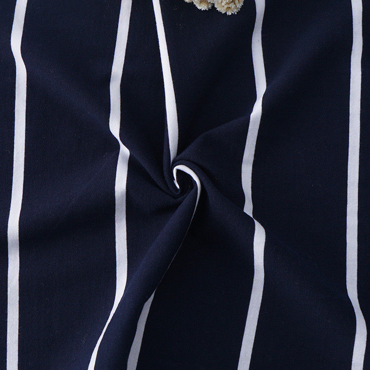 Support Customization And Fashionable And Soft Cotton ​Striped Material Fabric For T-Shirt