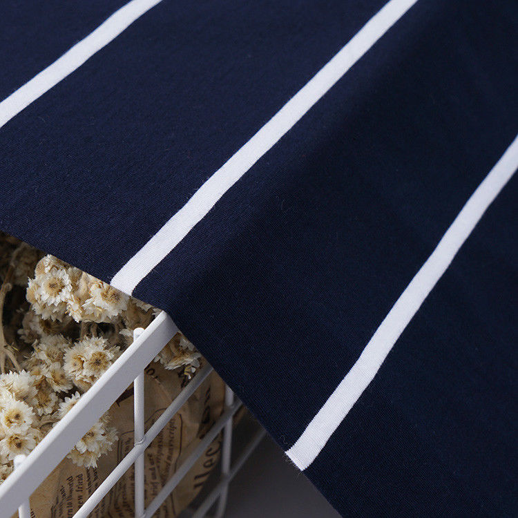 Support Customization And Fashionable And Soft Cotton ​Striped Material Fabric For T-Shirt