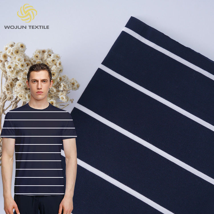 Support Customization And Fashionable And Soft Cotton ​Striped Material Fabric For T-Shirt