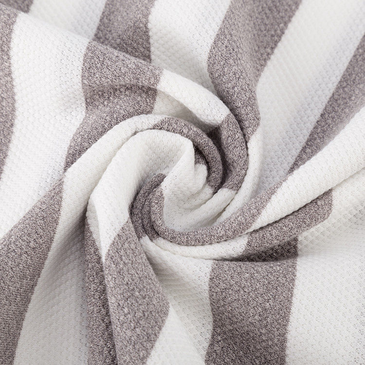 Breathable And Sweat-Absorbent Fashionable Easy To Care Striped Knit Fabric For Polo Shirt