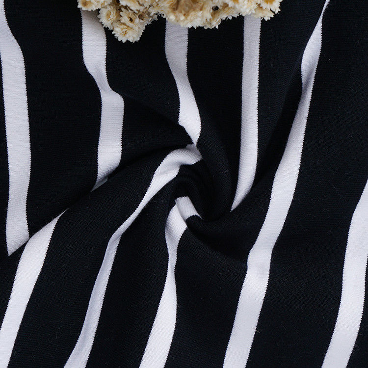 Warm And Fashionable And Environmentally Friendly  And Striped Cotton Fabric For French Terry