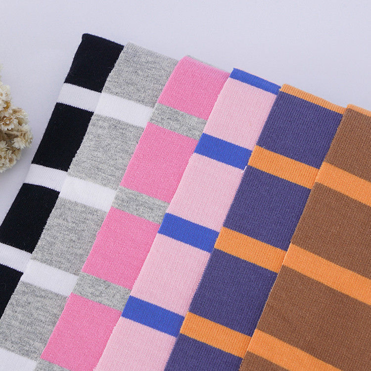 Warm And Fashionable And Environmentally Friendly  And Striped Cotton Fabric For French Terry