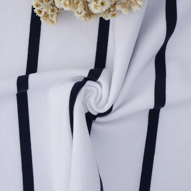 Comfort And High Quality Breathable Easy To Care ​Striped Material Fabric For Long Sleeve Clothes