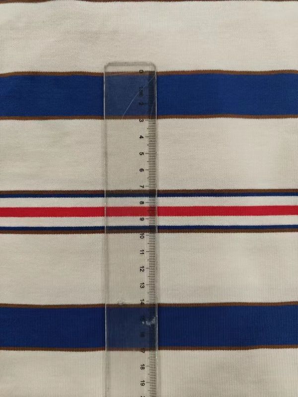 Simple And Fashionable Comfortable Skin-Friendly Striped Knit Fabric For T-Shirt